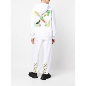 OFF-WHITE Diagonal Arrows Print Cotton Sweatpants Men WHITE